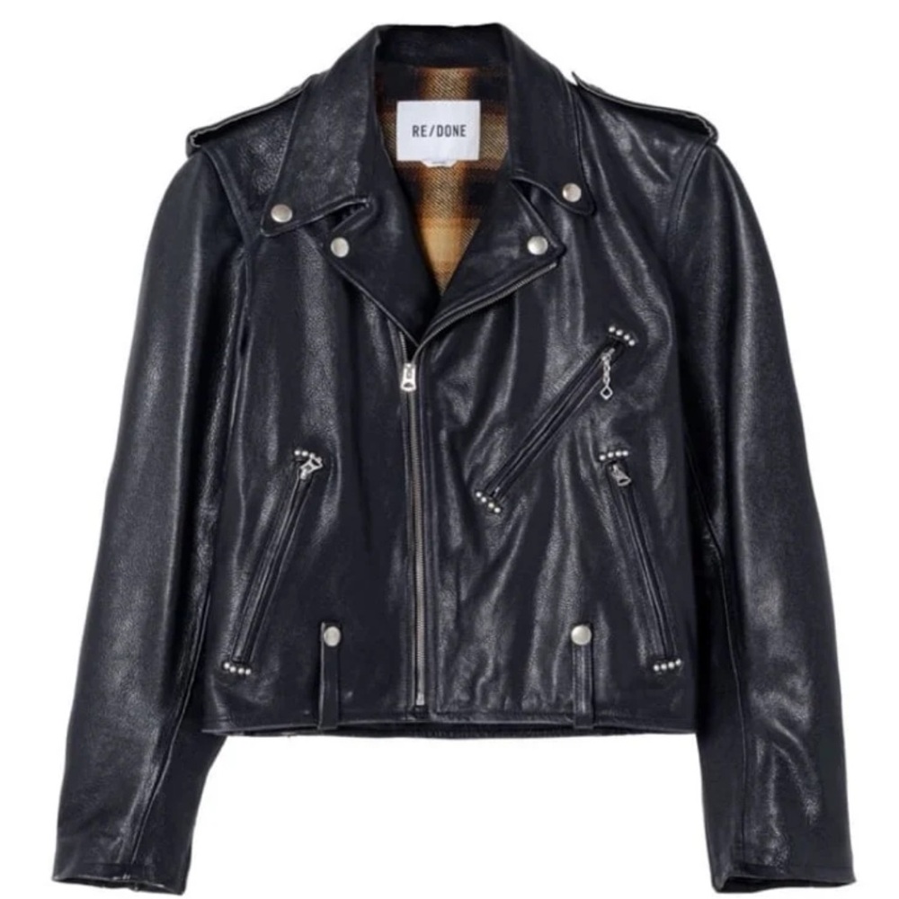 RE/DONE Made In Italy Leather Classic Moto Jacket